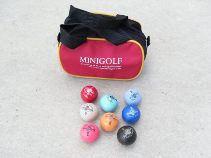 8 Minigolfbälle, Spezialbälle für Hobbyspieler mit kleiner Balltasche
