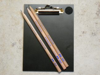 Minigolf Schreibunterlage aus hartem Kunststoff + 3 Bleistifte