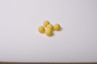 Minigolfbälle 5 gelbe genoppte Anlagenbälle