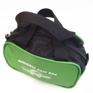 Kleine Minigolf Balltasche für ca. 15 Bälle, Schwarz - Grün