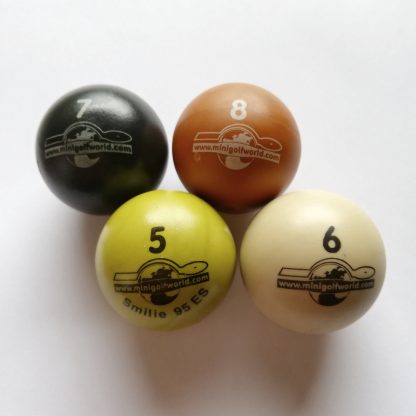 Minigolfbälle 4er Set B, Spezialbälle für Hobbyspieler
