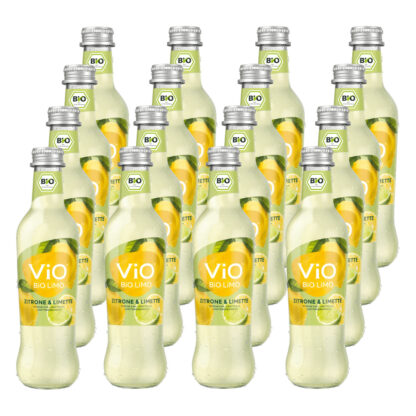 Vio Bio Limo Zitrone & Limette 16 Flaschen je 0,3l