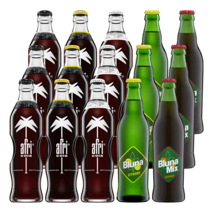 Afri Cola & Bluna Limo Mischkiste 15 Flaschen je 0,33l