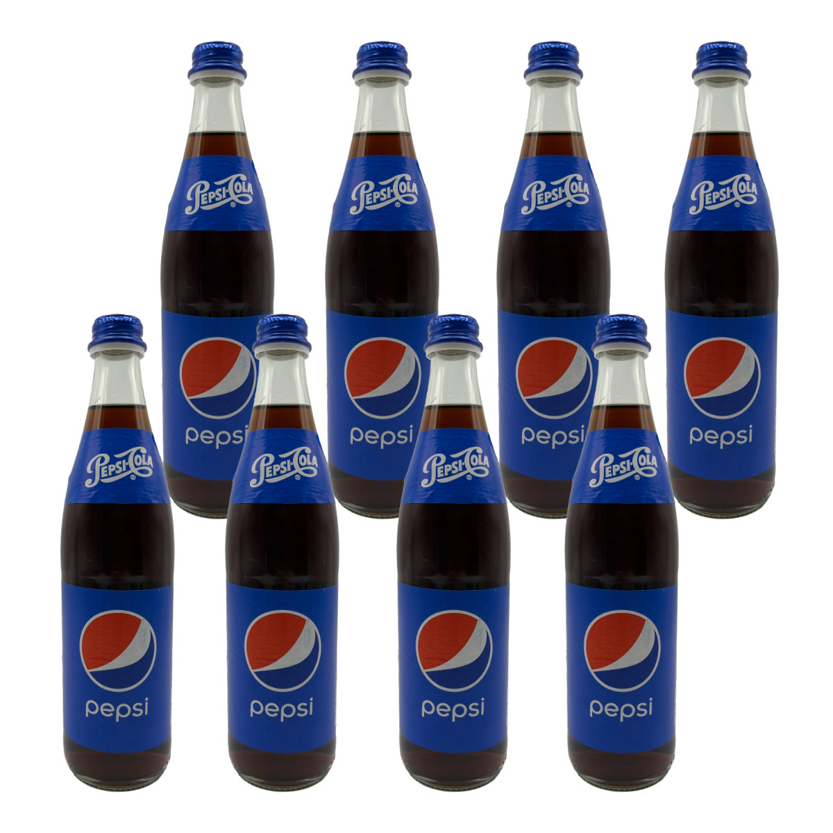 Pepsi Cola das Original 8 Glasflaschen je 0,5l › Minigolfartikel