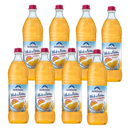 Adelholzener Bleib in Form Maracuja Orange 8 Flaschen je 0,75l