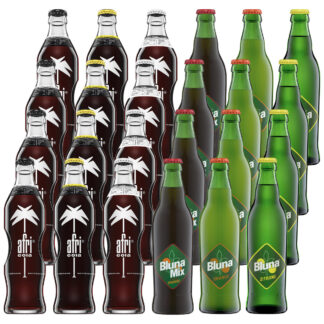 Afri Cola & Bluna Limo Mischkiste 24 Flaschen je 0,33l